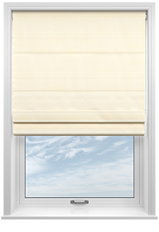 Florence Faux Suede, Fresh Cream - Roman Blind
